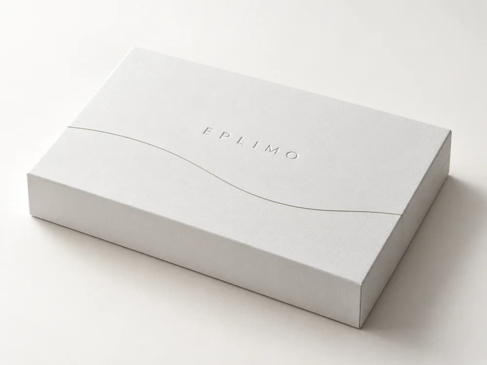 The EPLIMO kit box, closed, with its embossed wordmark.